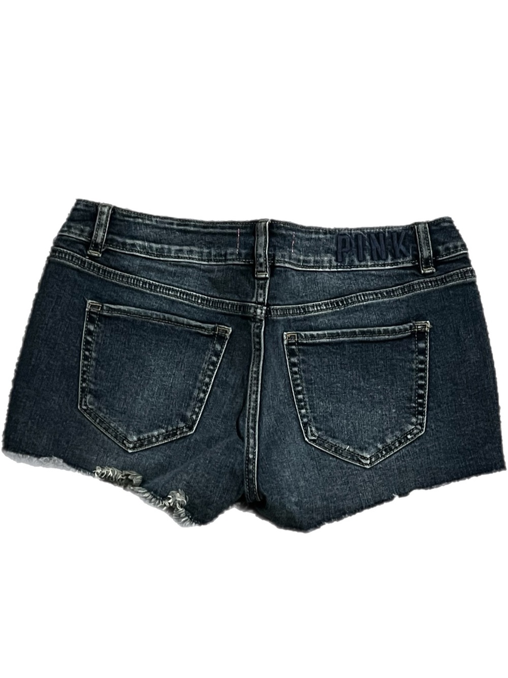 NWT PINK Victoria's Secret Dark Blue Denim Cutoff Shorts